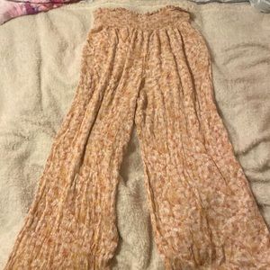 hippie rose wide leg pants size L